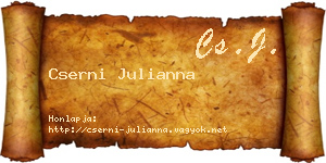 Cserni Julianna névjegykártya