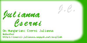 julianna cserni business card